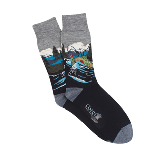 Men's River Scene Wool Socks