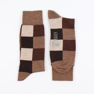 Men's Checked Wool Socks