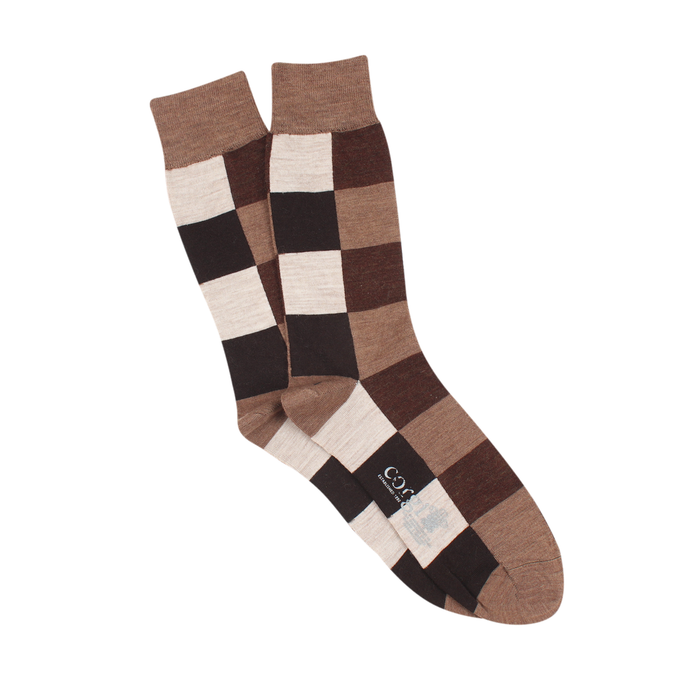 Men's Checked Wool Socks