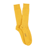 Pair of yellow socks on a white background