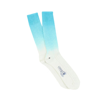 Men's Limited Edition Dip Dye Pure Cotton Socks Blue
