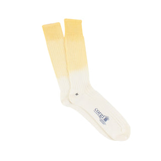Men's Limited Edition Dip Dye Pure Cotton Socks Yellow