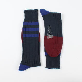 Men's Sport Stripe Pure Cotton Boot Socks