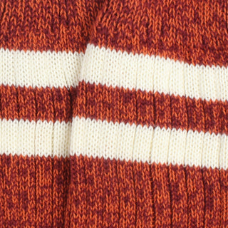 Close-up of red and white striped fabric texture