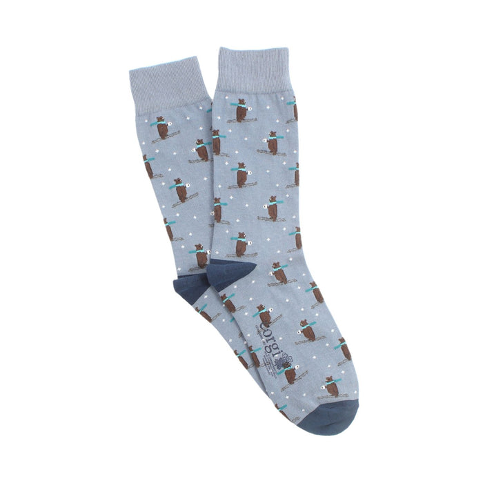 Men's Skiing Bears Cotton Socks