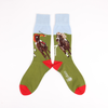 Socks with horse design on a white background