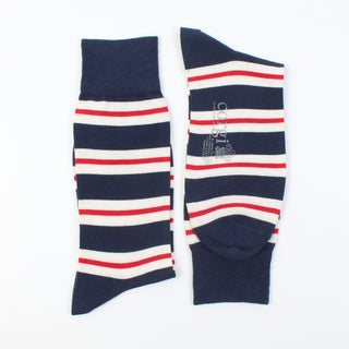 Men's Nautical Striped Cotton Socks
