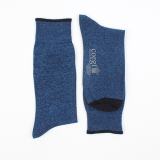 Men's Blue Marl Cotton Socks