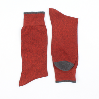 Men's Rust Marl Cotton Socks