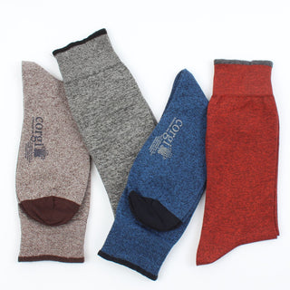 Men's Blue Marl Cotton Socks