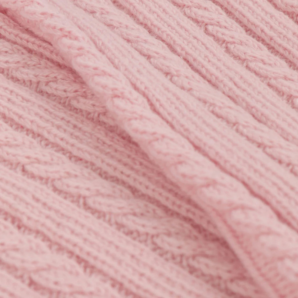 Women's Handmade Mini Cable Pure Cashmere Socks