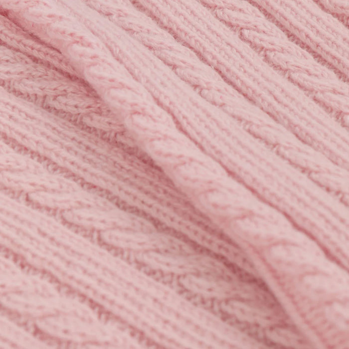 Women's Handmade Mini Cable Pure Cashmere Socks