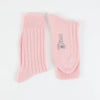 Women's Handmade Mini Cable Pure Cashmere Socks