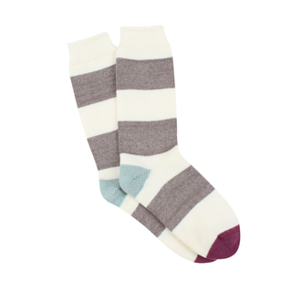 Women's Colour Block Striped Wool & Cotton Socks