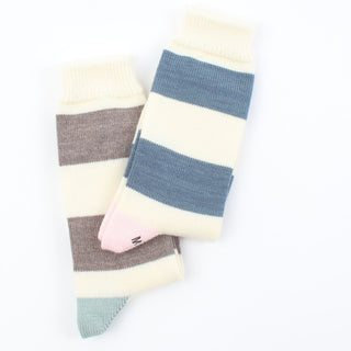 Women's Colour Block Striped Wool & Cotton Socks