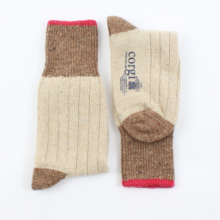 Women's Contrast Tip Donegal Wool Socks