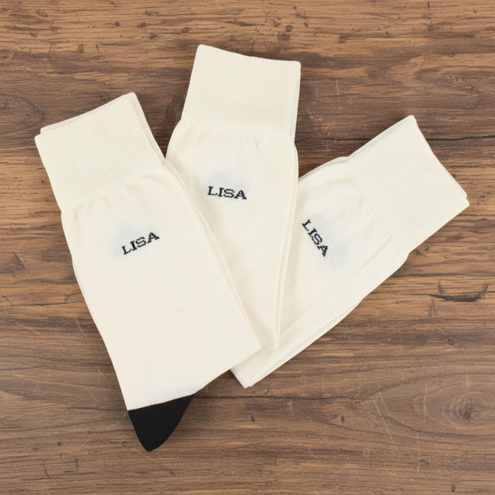 Women's Monogrammed 3-Pair Cotton Gift Box - Corgi Socks