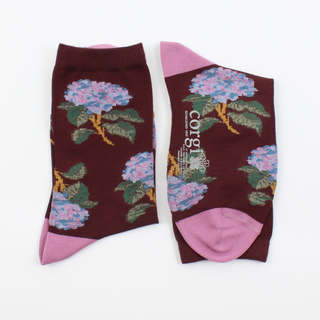 Women's Hydrangea Cotton Socks