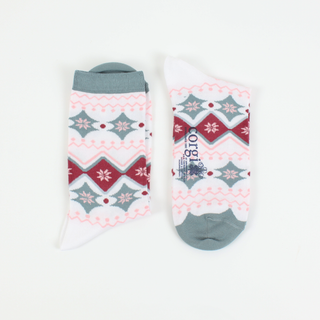 Women's Christmas Fair Isle Cotton Socks