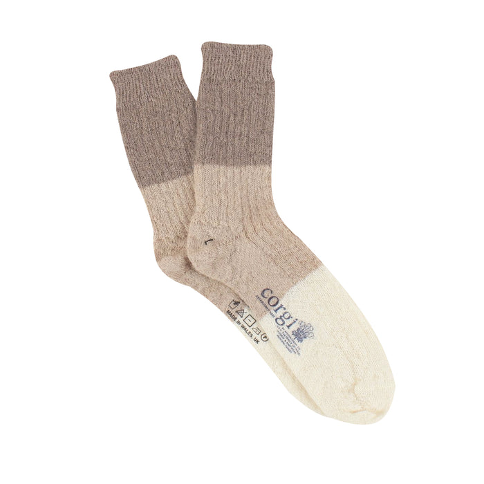 Women's Fluffy Mohair Colour Block Socks