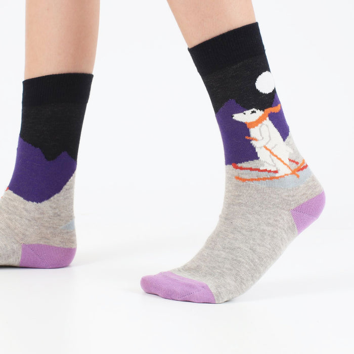 Children's Skiing Polar Bear Cotton Socks