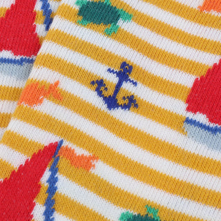 Kids Sailboat Cotton Socks