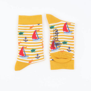 Kids Sailboat Cotton Socks