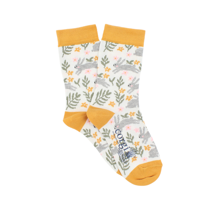 Kids Spring Bunnies Cotton Socks