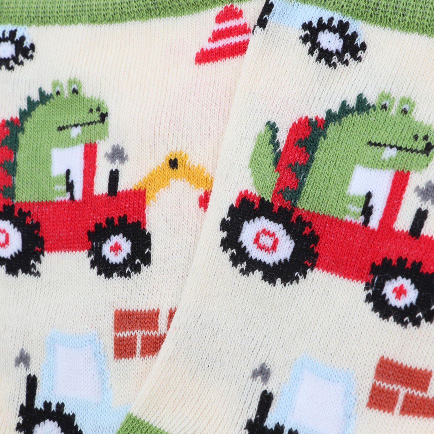 close up of patterned socks