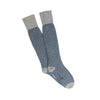 Donegal wool welly socks in grey and blue