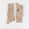 Women's Handmade Cable Pure Cashmere Socks