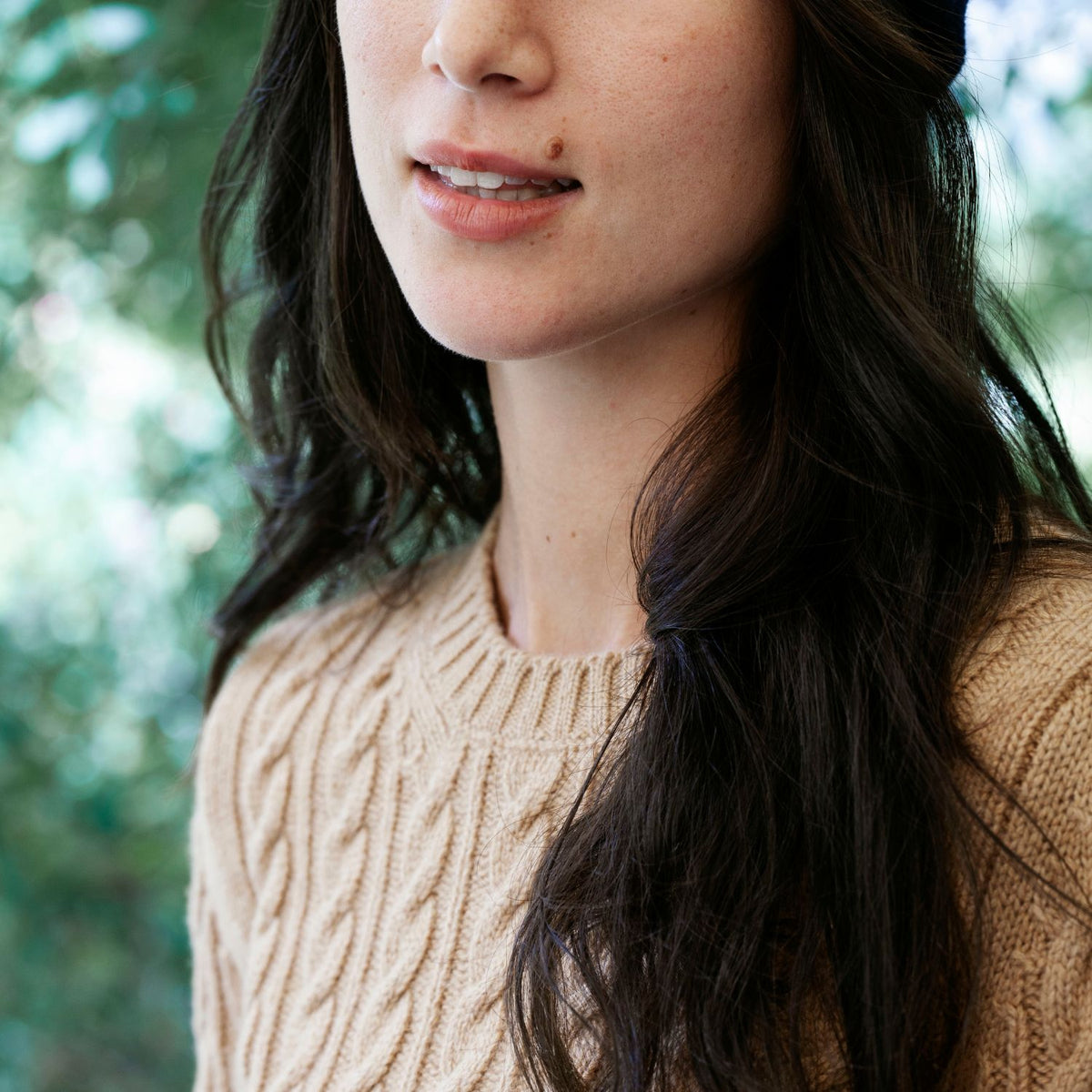 Women's Cable Crew Neck Sweater