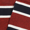 Close-up of red, navy, and white striped fabric