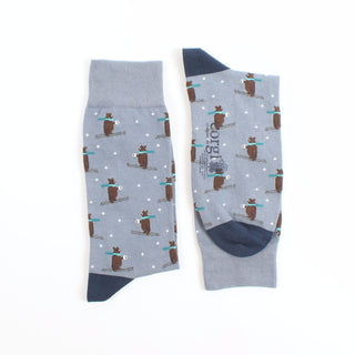 Men's Skiing Bears Cotton Socks