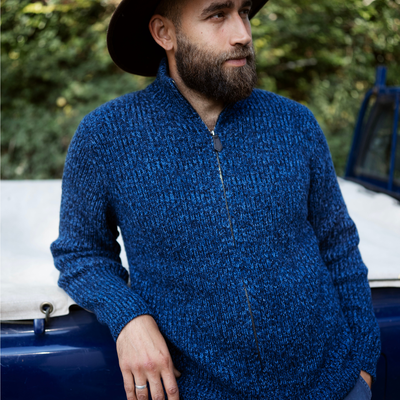 Men's Ribbed Zip Cardigan