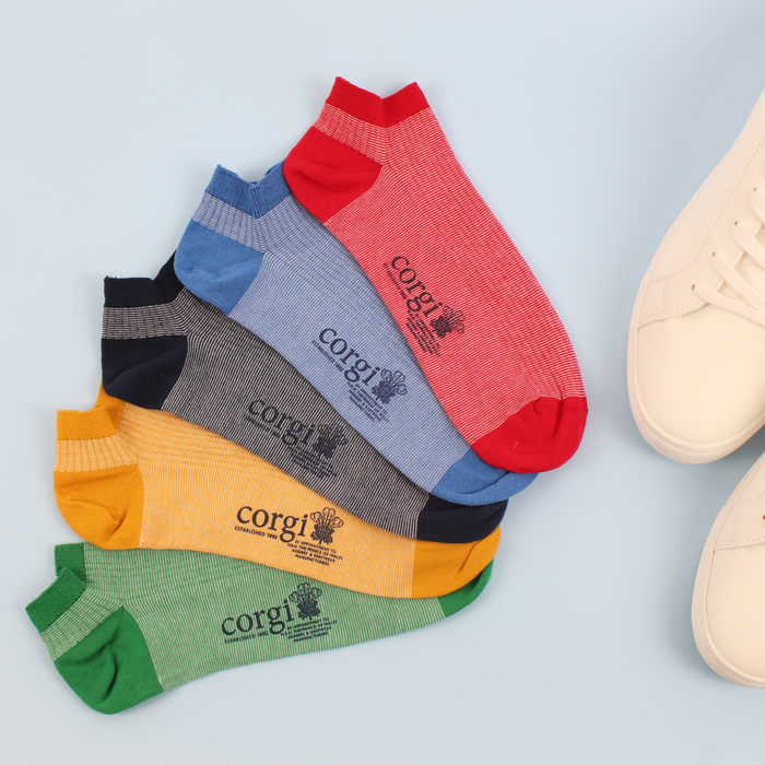 Men's Micro Stripe Cotton Trainer Socks
