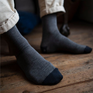 Men's Micro Striped Cashmere Blend Socks