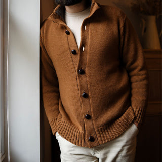 Men's Suede Patch Cardigan