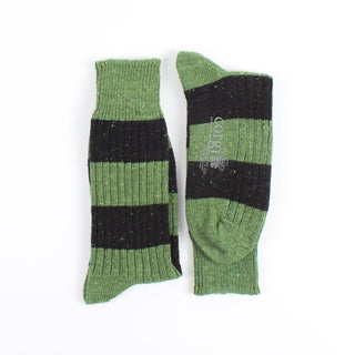 Men's Rugby Stripe Donegal Wool Socks