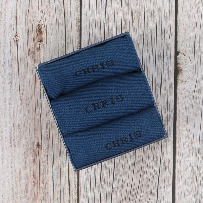 Men's 3-Pair Personalised Socks