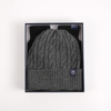 Men's Cashmere Beanie Glove Gift Set in Black