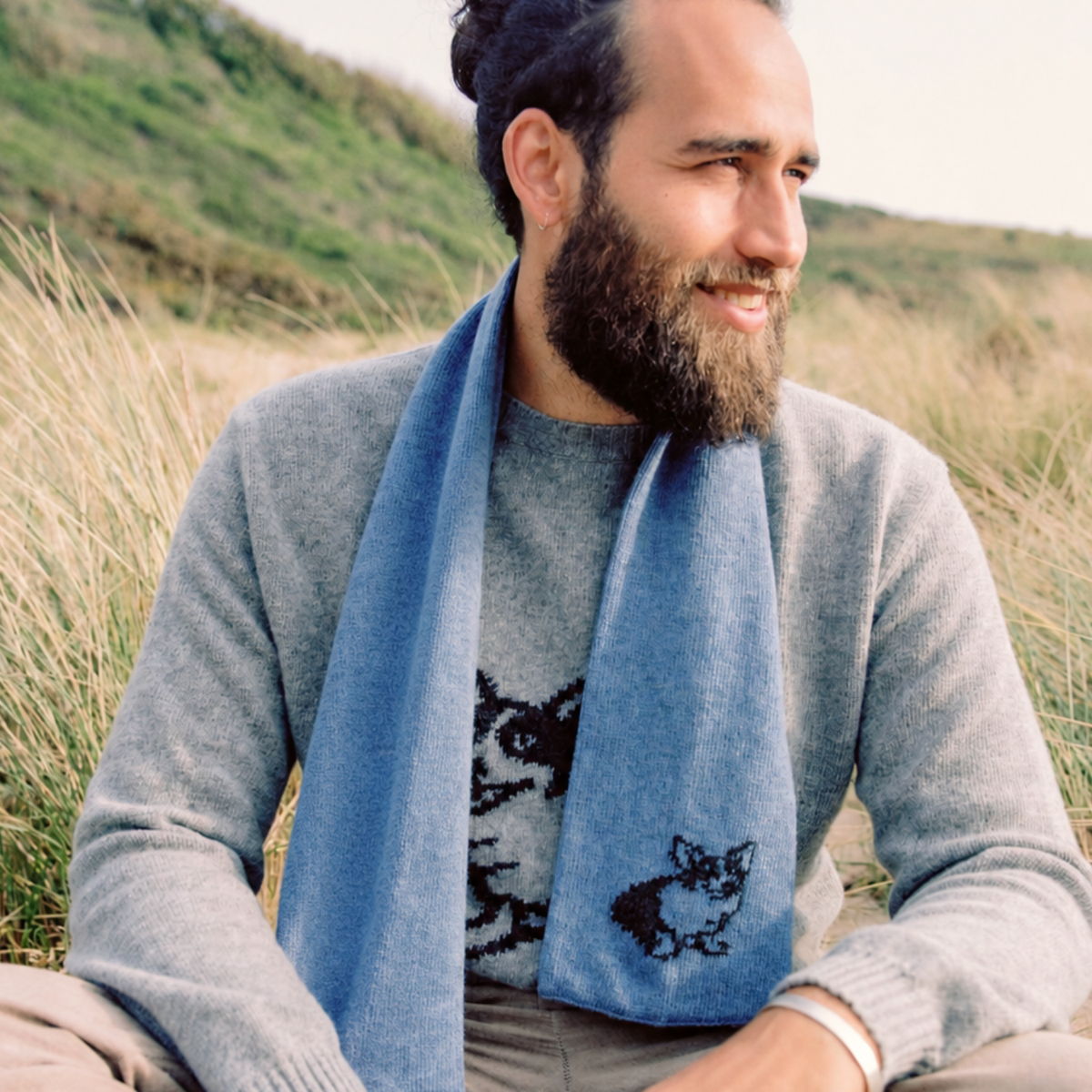 Unisex Corgi Dog Wool Scarf