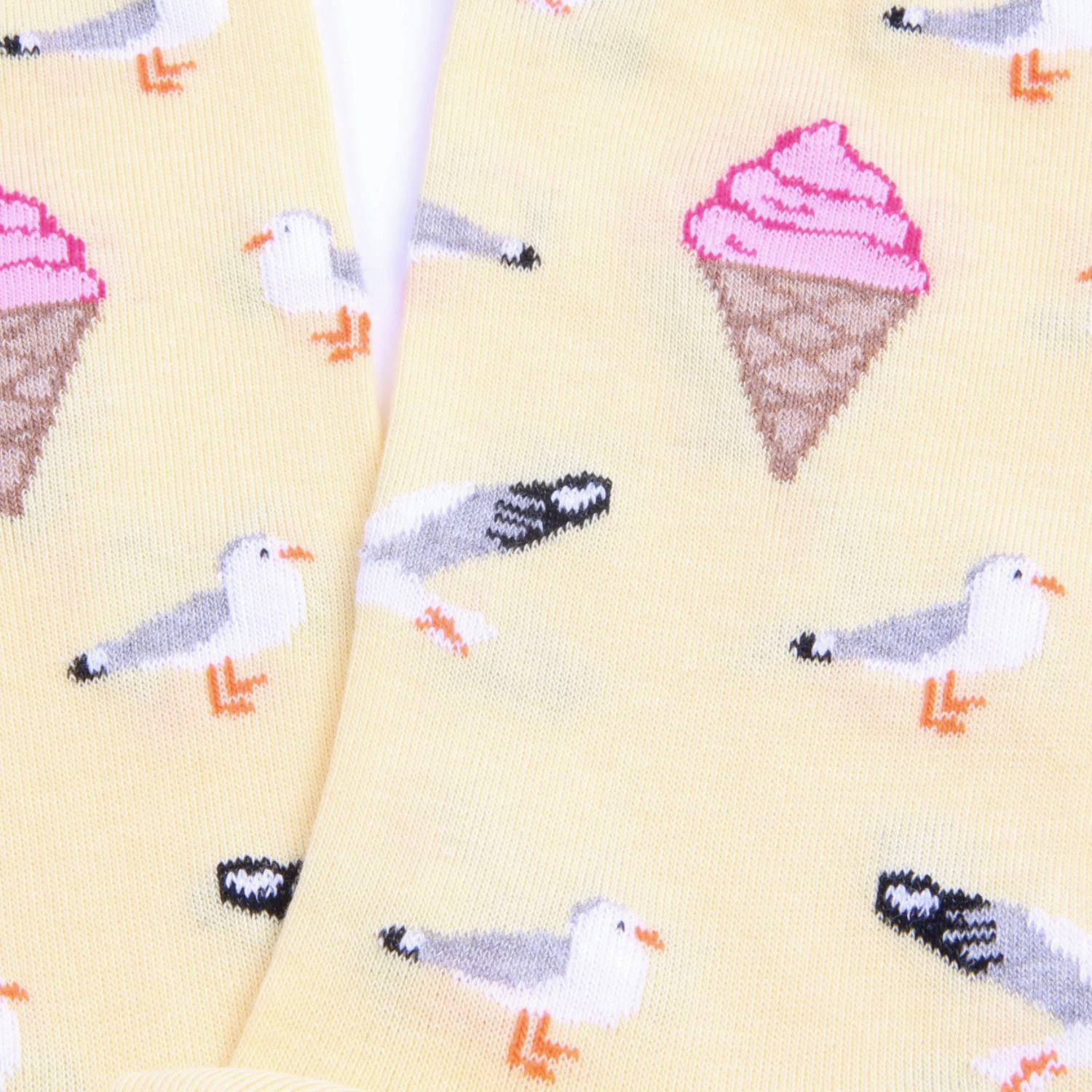 Men's Ice cream & Seagull Cotton Socks