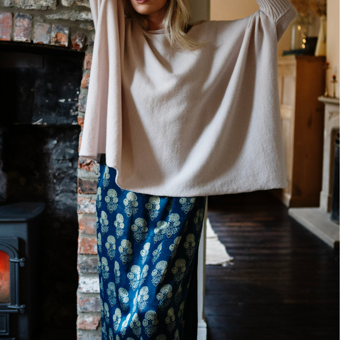 Women's Cashmere Draped Sweater