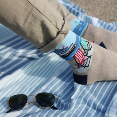 Men's British Seaside Cotton Socks