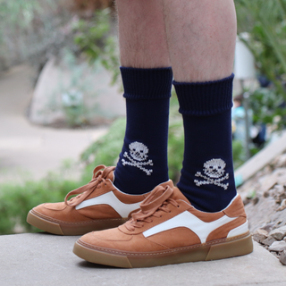 Men's Skull Pure Cotton Boot Socks