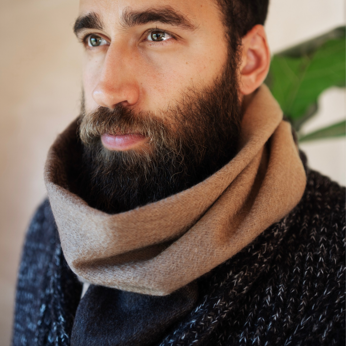 Men's Woven Cashmere Ombre Scarf