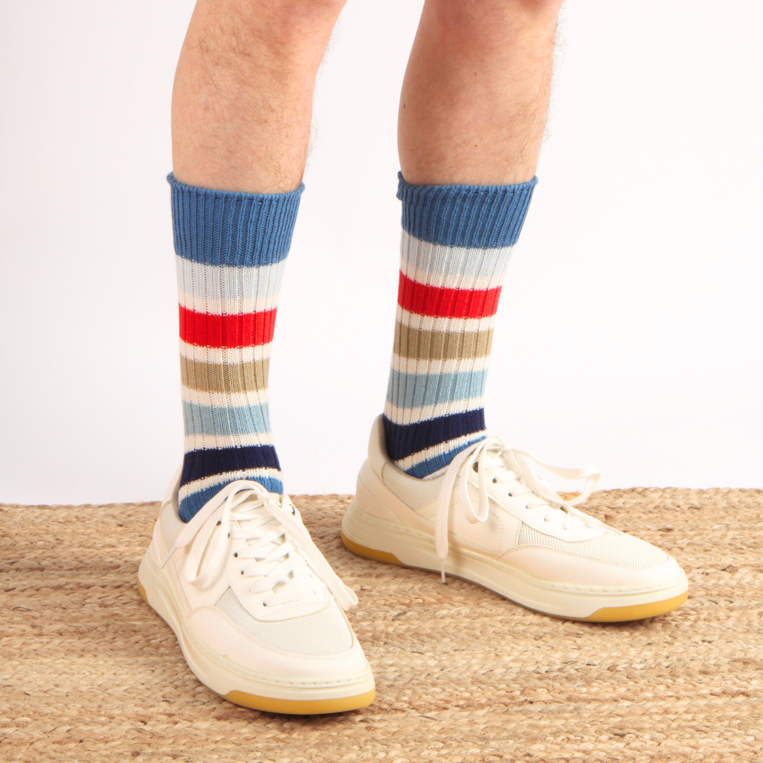 Men's Pantone Stripe Cotton Boot Socks