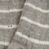 Close up of the ribbed knitted fabric on the sock.