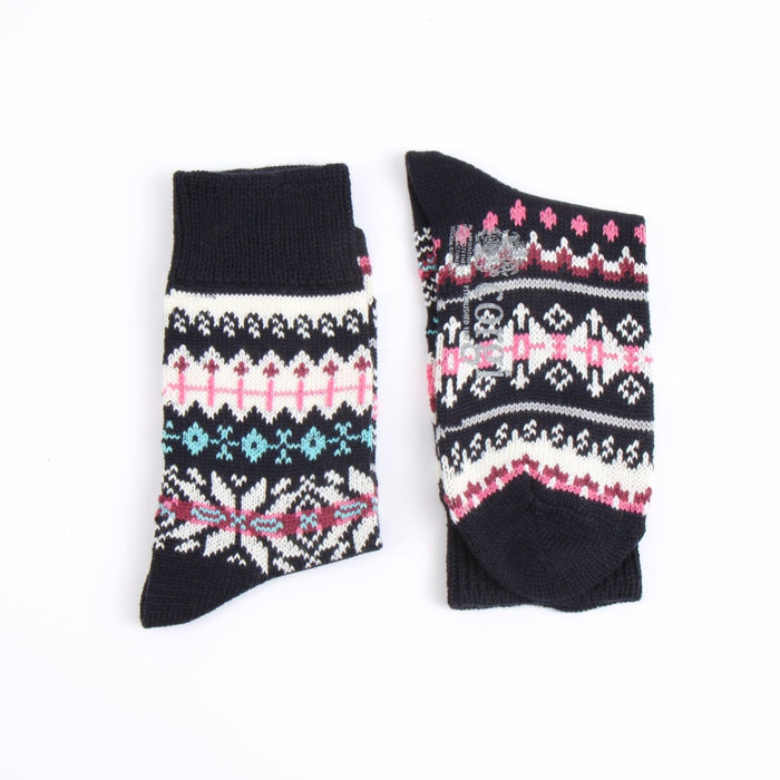 Women's Fair Isle Wool & Cotton Boot Socks